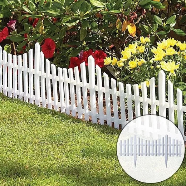 Set gardulet alb decorativ din plastic