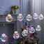 Instalatie LED 10 globuri cu Mos Craciun, 3 metri, Multicolor