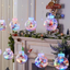 Instalatie LED 10 globuri cu Mos Craciun, 3 metri, Multicolor