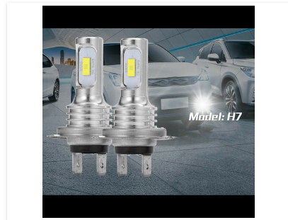 Set 2 becuri auto LED H7 , 8500LM, 6000K, 80W