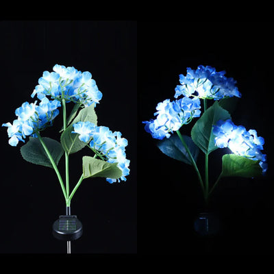 Set 2x Lampa Solara Decorativa Hortensie albastra