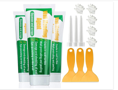 Set 3 x Kit instant pentru reparat peretii, crema alba reparatoare