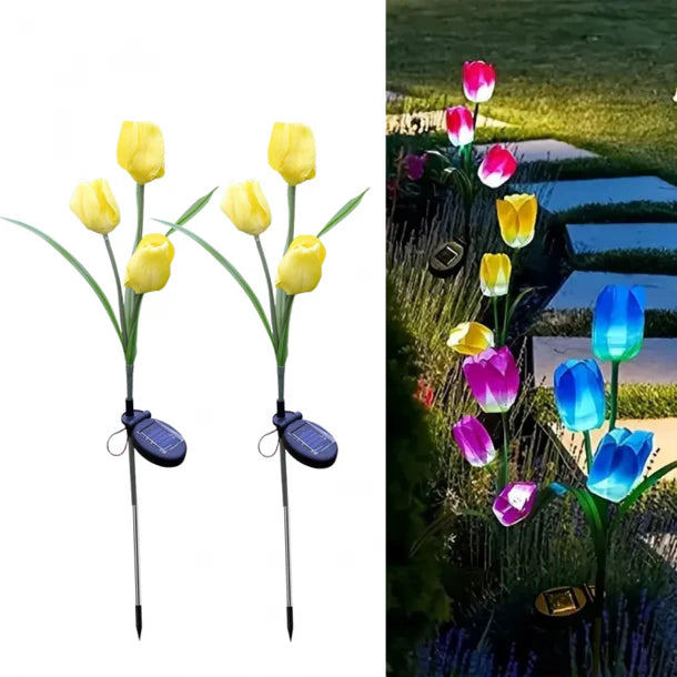 Set 2 x Lampi Solare Lalele Decorative, 70cm, IP66, LED