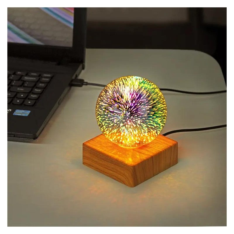 Lampa decorativa, veioza LED, glob model artificii