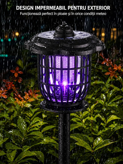 Lampa solara LED si UV, 2 in 1, anti tantari sau decorativa, 52cm inaltime