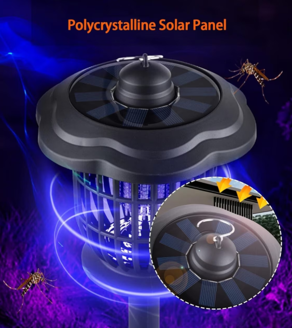 Lampa solara LED si UV, 2 in 1, anti tantari sau decorativa, 52cm inaltime