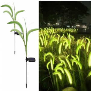 Set 2 x Lampa solara tip iarba verde ornamentala