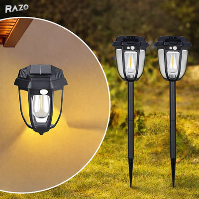 Lampa solara cu senzor miscare, montare sol/perete