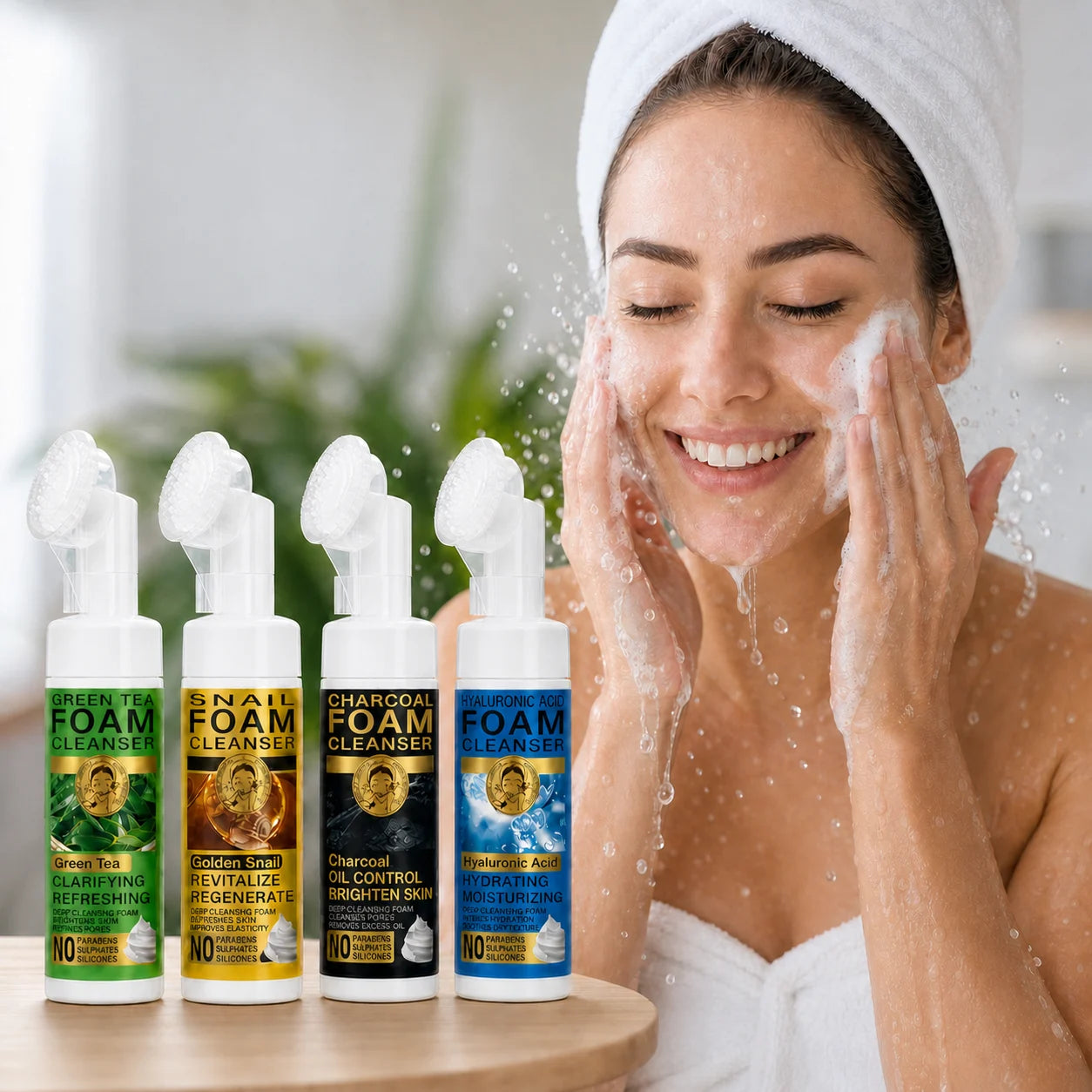 Pachet Promo 1+1 GRATIS - Spumă de Curățare Facială cu Perie de Silicon Wokali, 150ml