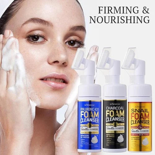 Pachet Promo 1+1 GRATIS - Spumă de Curățare Facială cu Perie de Silicon Wokali, 150ml