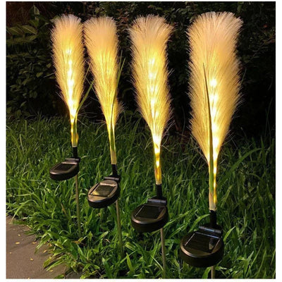 Set 2 Lampi Solare Decorative tip Iarba Pampas LED