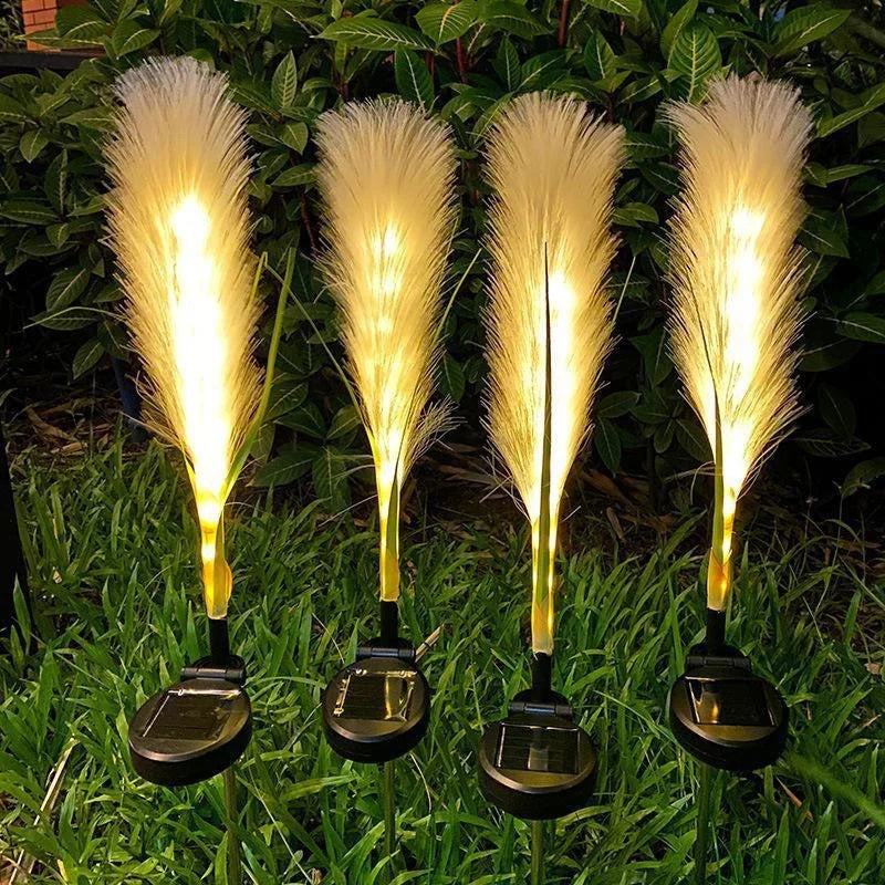 Set 2 Lampi Solare Decorative tip Iarba Pampas LED