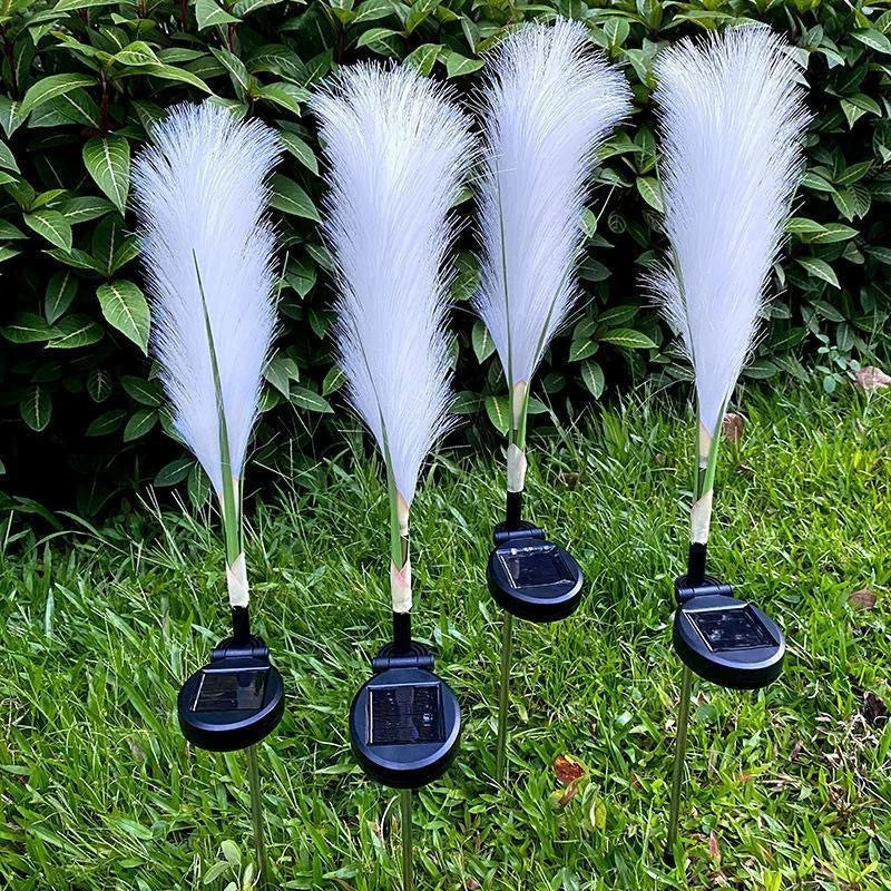 Set 2 Lampi Solare Decorative tip Iarba Pampas LED