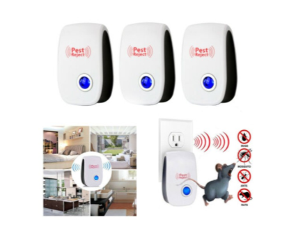 Set 3 x Dispozitiv antidaunatori Pest Reject Repeller Ultrasonic