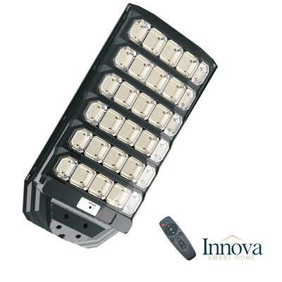 Lampa Solara Stradala Polaris Innova 1600W – LED 120 000 lm, Senzor Lumina/Miscare si Telecomanda, IP66 & Suport Prindere
