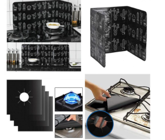 Set 2 x Protectie antistropire + Set 4 x Folie protectie aragaz