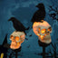 Set 8 lampi solare - Solare Halloween cu Craniu și Cioară, Decorațiuni pentru Grădină și Curte