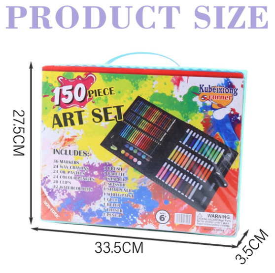 Set desenat si colorat , 150 piese