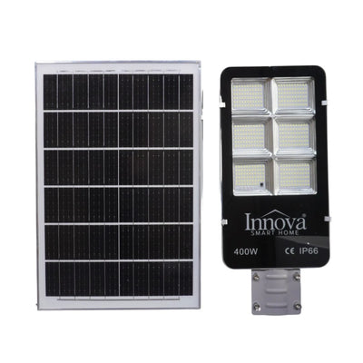 Lampa solara stradala 400W cu senzor de lumina si panou separat, IP66