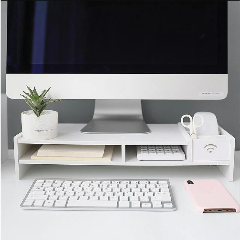 Suport multifunctional monitor, din PVC, 49x21x11cm