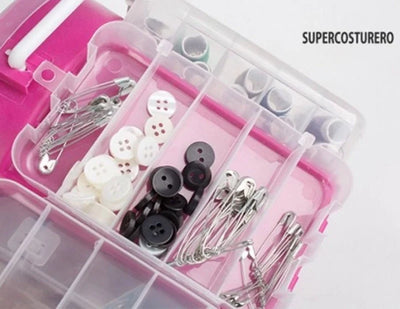 Trusa de cusut si croitorie portabila cu 210 piese