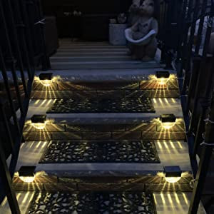 SET Lampi solare pentru trepte si terase, RGB