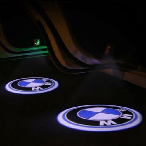 Set 2 x holograme LED logo marca automobil, montare sub usa/portiera